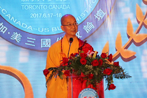 学诚会长在首届中加美三国佛教论坛开幕式上的致辞