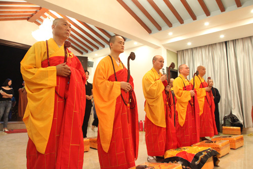 安徽平坦寺举行瑜伽焰口暨消灾普佛法会