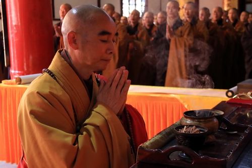 天童禅寺传授三坛大戒法会第二十一日：演坛，迎请经书，授幽冥戒