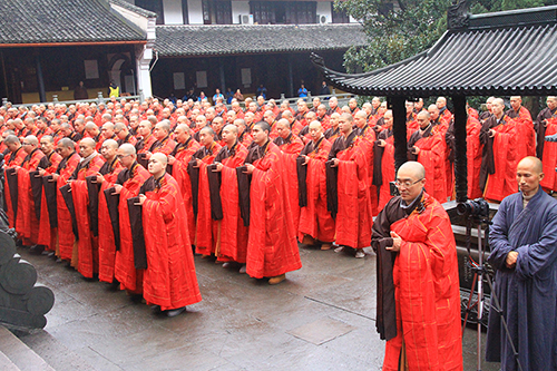 天童禅寺传授三坛大戒法会第二十九日：正授菩萨戒