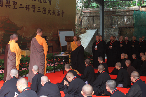 杭州灵隐寺传授护国兴圣二部僧三坛大戒法会第六天