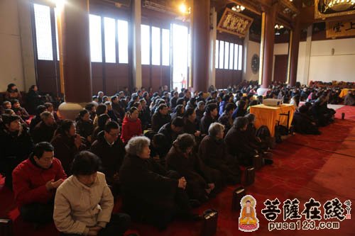 灵隐寺-杭州灵隐寺弟子拜年 光泉大和尚以八正道相勉