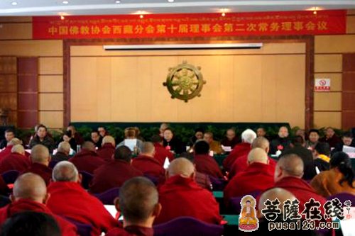 佛教-中国佛教协会西藏分会召开会长会议学习两会精神