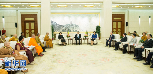 中国佛教协会-俞正声会见中国佛教协会第九次全国代表会议代表