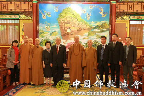 中国佛教协会-“世佛联”秘书长攀洛·泰阿利拜访中国佛教协会