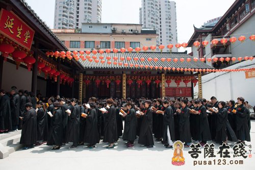 上海玉佛禅寺“三千佛洪名宝忏法会”第三日