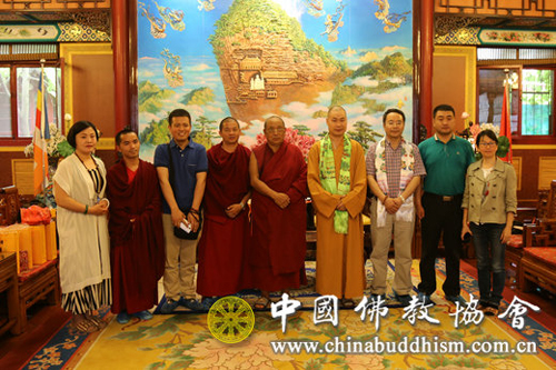 中国佛教协会-尼泊尔噶玛列些林高级佛学院院长拜访中国佛教协会