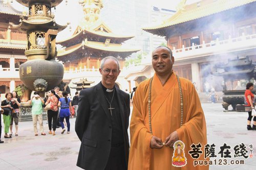 贾斯汀-英国坎特伯雷大主教贾斯汀·韦尔比一行访问静安寺