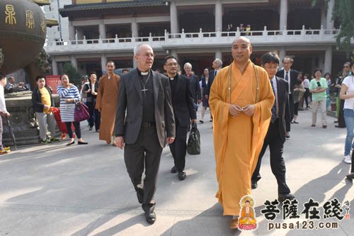 贾斯汀-英国坎特伯雷大主教贾斯汀·韦尔比一行访问静安寺
