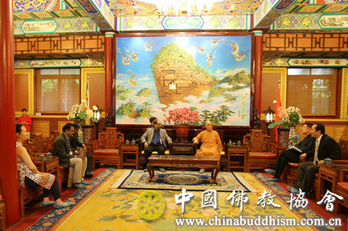 中国佛教协会-印度安德拉邦首席秘书一行拜访中国佛教协会