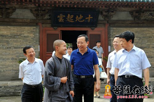 灵石-山西晋中市调研团一行视察少林寺下院灵石资寿寺