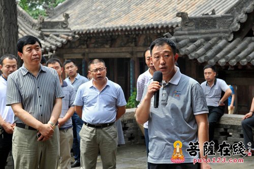 灵石-山西晋中市调研团一行视察少林寺下院灵石资寿寺