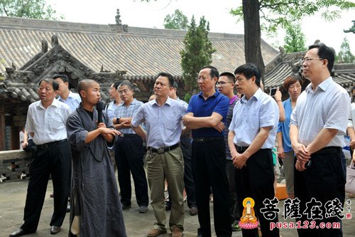 灵石-山西晋中市调研团一行视察少林寺下院灵石资寿寺
