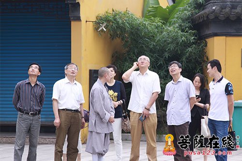 佛教-嘉兴市人大常委会副主任金成胜一行赴嘉兴圆觉禅寺调研