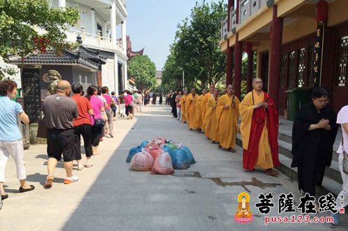 文化-上海松隐禅寺举行为期三天纪念观音菩萨诞辰法会