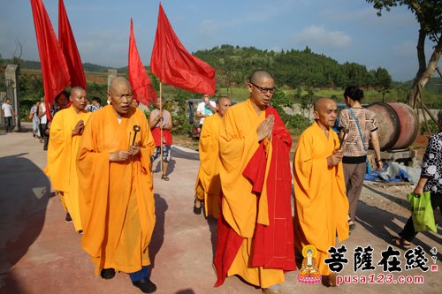 佛教-四川遂宁净宗寺举行迎请觉缘法师晋山法会