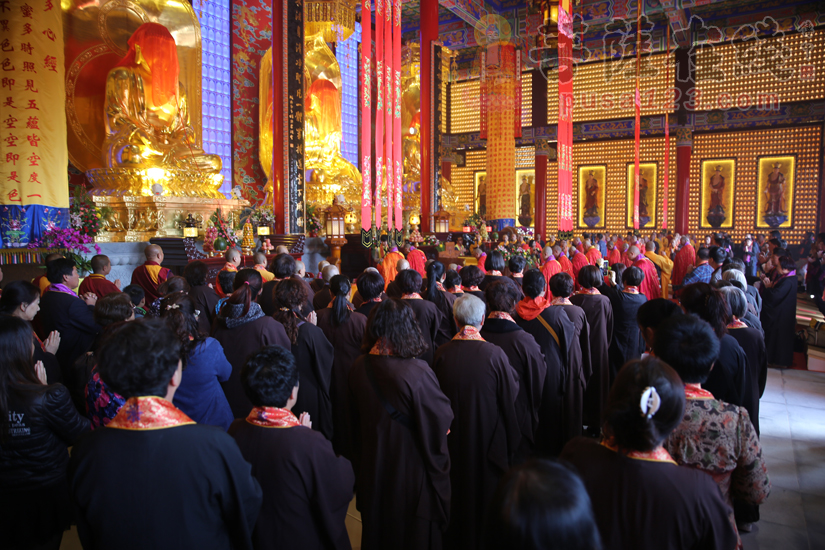 【高清图集】内蒙古包头清净寺举行大雄宝殿落成全堂佛像开光暨超进