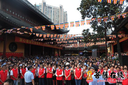 上海玉佛禪寺隆重舉行新文殊殿上樑慶典法會