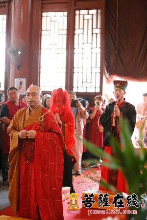 婚礼-太仓市同觉寺举办佛化婚礼 曙提大和尚主持