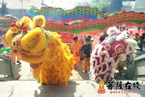 民俗-大亚湾清泉古寺举行传统民俗活动舞龙舞狮庆佳节
