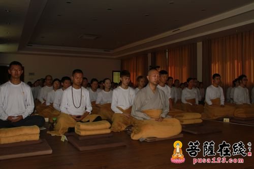 佛教-温州市文成灵德寺举行第二十七期一宿觉禅修营