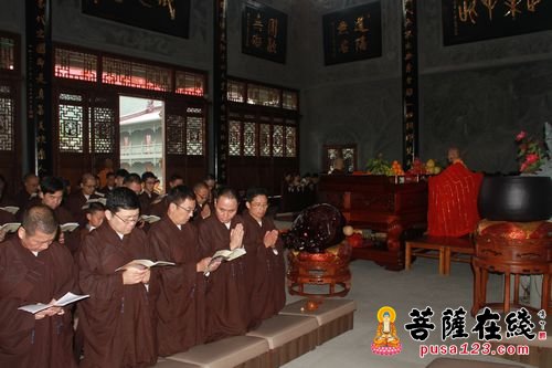 佛教-温州市文成灵德寺举行第二十七期一宿觉禅修营