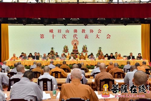 峨眉山-峨眉山佛协祈祷和平法会暨第十次代表会议召开
