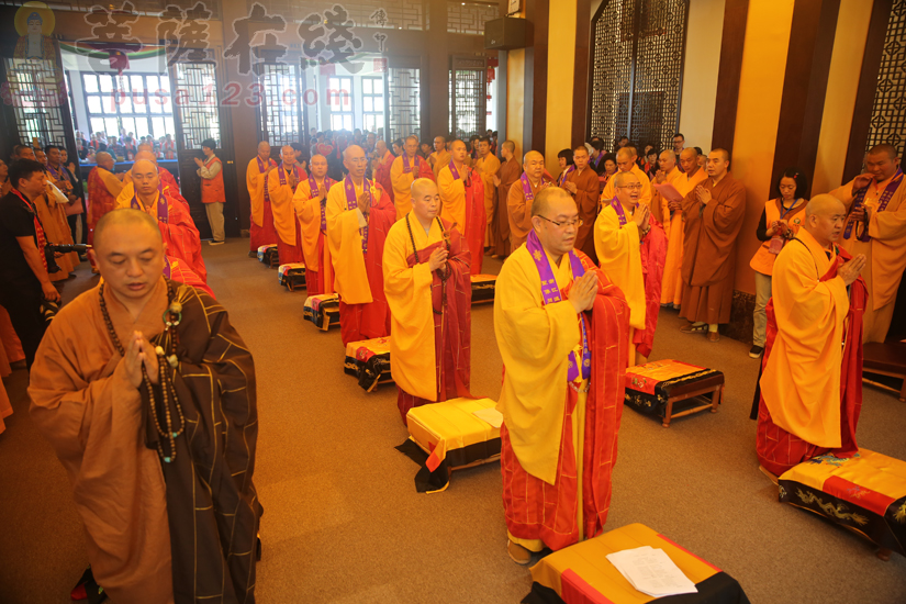 【高清图集】浙江温岭金山福慧寺举行念佛堂西方三圣佛像开光