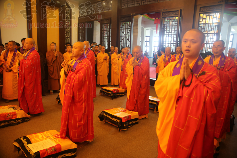 【高清图集】浙江温岭金山福慧寺隆重举行念佛堂西方三圣佛像开光