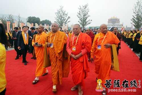 佛教-高僧云集 第四届世界佛教论坛52个国家代表嘉宾入场