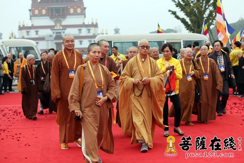 佛教-高僧云集 第四届世界佛教论坛52个国家代表嘉宾入场