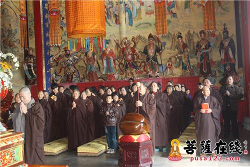 佛教-陕西汉中勉县天灯禅寺举行观音菩萨出家祝圣法会