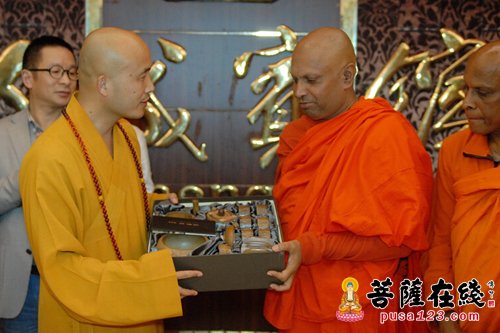 佛教-浙江安福寺与斯里兰卡西里帕勒贡巴寺开展交流会及签订《友好寺院约定》