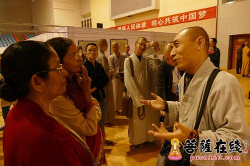 佛教-天圣山药师文化节活动之“安心是福”书画作品展开幕