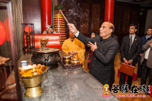 辛格-印度内政部长辛格一行参访上海玉佛禅寺