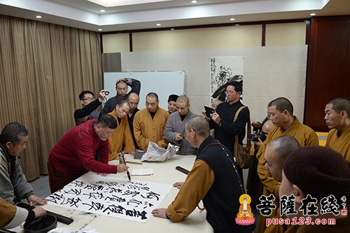 佛教-2015年普陀山佛协书画培训班在宝陀讲寺举办