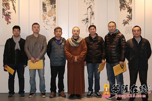 佛教-少林画僧延达法师河南许昌书画展开幕