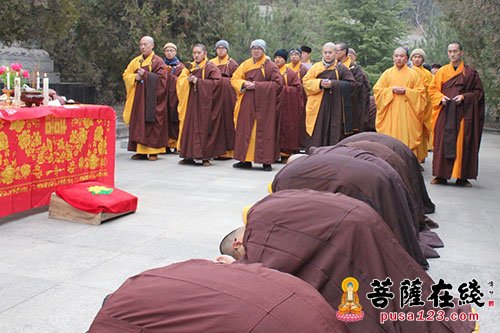 文化-陕西法门寺佛学院举行乙未年冬至祭祖法会