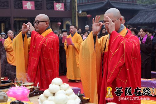 浙江省海寧惠力寺舉行彌陀聖像入寺開光法會