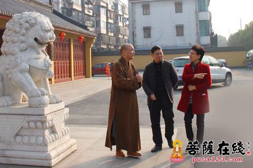 佛教-浙江绍兴柯桥区人大主任吴晓一行视察绍兴安康寺