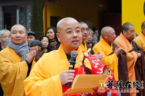 佛教-江苏常州天宁禅寺举行万年宝鼎安放仪式