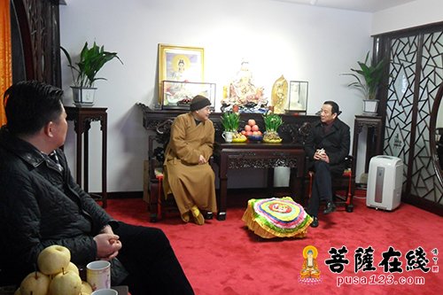 朱家尖管委会蒋志伟主任一行到杨枝禅林进行新春慰问
