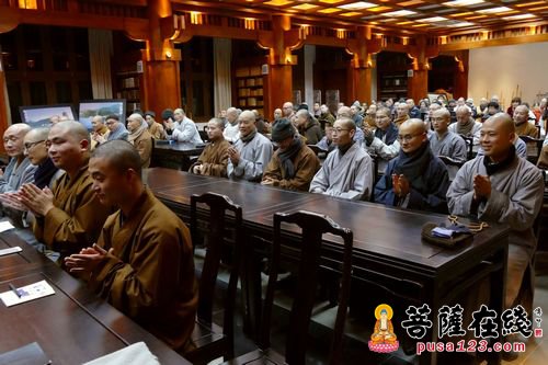 佛教-浙江安福寺举行执事年度工作汇报会议