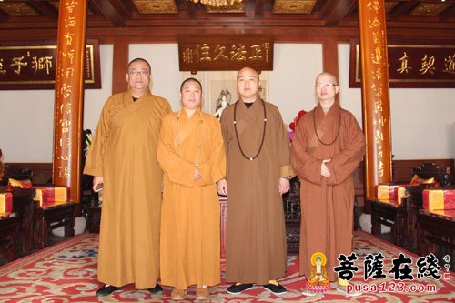佛教-河北石家庄佛协会长果通大和尚一行赴绍兴安康寺参访