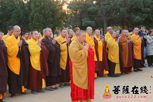 少林寺-少林寺方丈永信大和尚率少林寺两序大众塔林祭祖