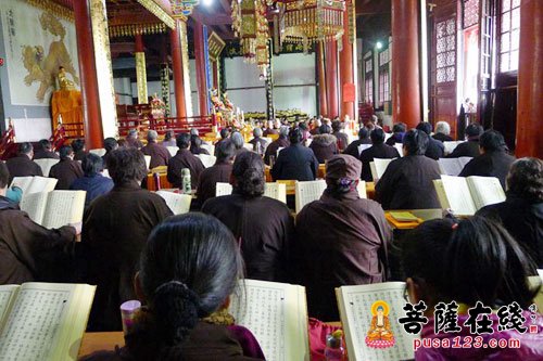 妙法莲华经-浙江天童禅寺举行妙法莲华经诵念法会