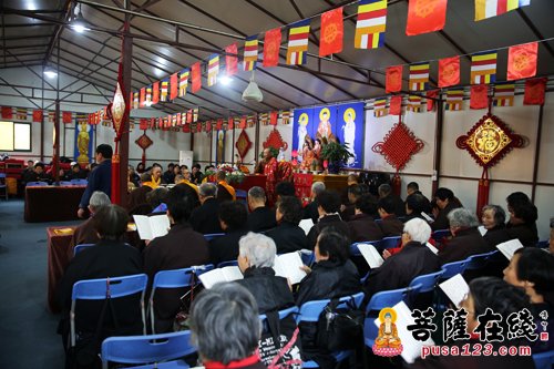 上海省殿禅寺举行中峰三时系念法会