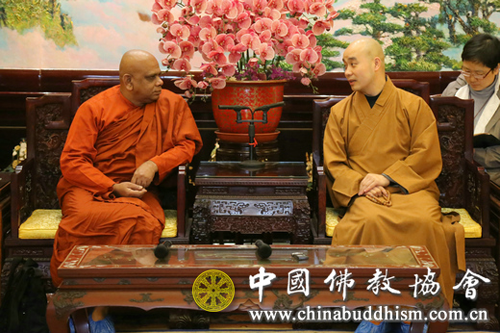 佛教-斯里兰卡大学副校长苏玛法师赴中国佛教协会访问交流