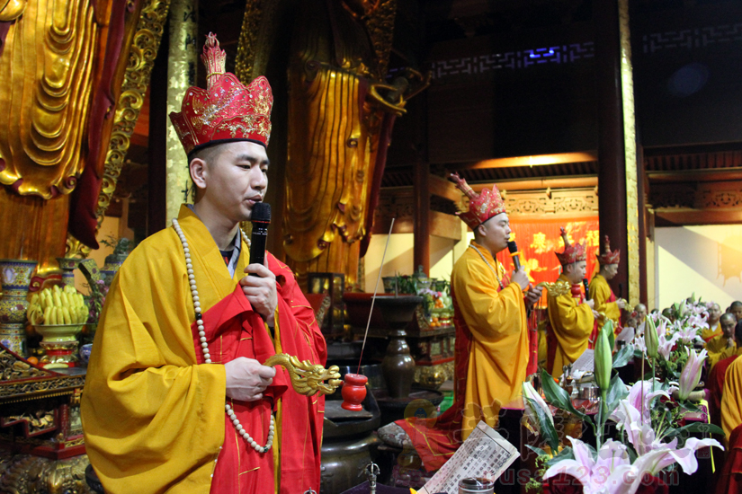 【高清图集】宁波七塔禅寺举行108众水陆之五大士焰口法会