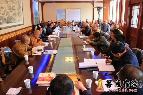 佛教-山西五台山佛教协会2016年四月份全山例会召开